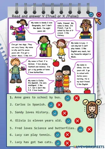 Reading comprehension School children