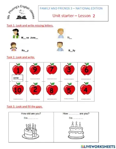 Ms. Phuong - FF3 . NE - UNIT STARTER - Lesson 2