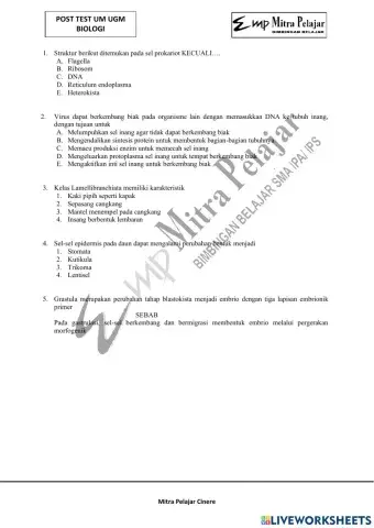 Post test um ugm biologi 2023