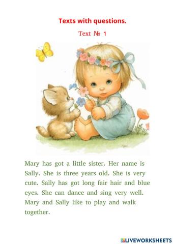 Texts with questions