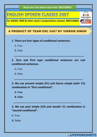 Second type conditional sentences