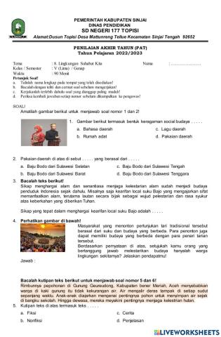Soal PAT 2023