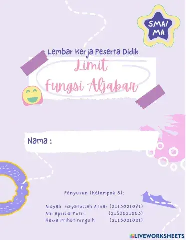 LKPD Limit Fungsi Aljabar