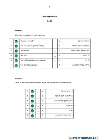 BOOST Choosing Responses – Set 50