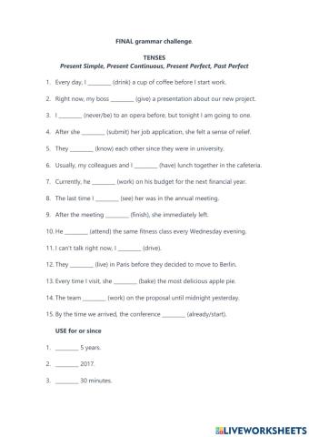 Grammar challenge 2023