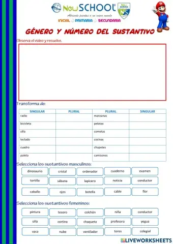 Accidentes gramaticales del sustantivo