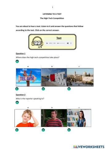 BOOST: Listening to a Text Practice – The High-Tech Competition