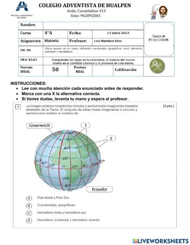 Evaluación Historia 01