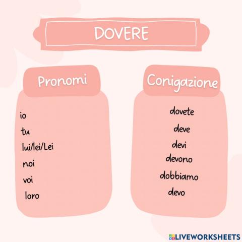Verbo Dovere
