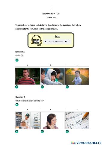 BOOST: Listening to a Text Practice – Talk to Me