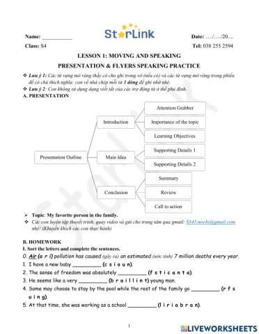 ONLINE-Foreign-S4-W1-L1-PRESENTATION&FLYERS SPEAKING PRACTICE