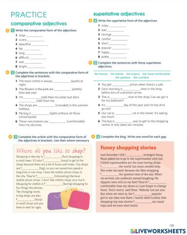 Comparatives and Superlatives