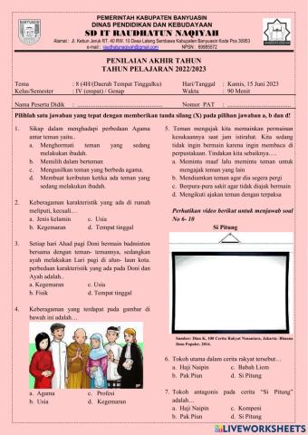 Tema 8 daerah tempat tinggalku