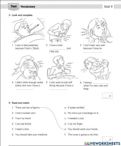 Vocabulary  3º Unit 9