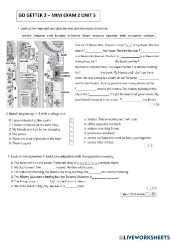 Go getter unit 5 mini test