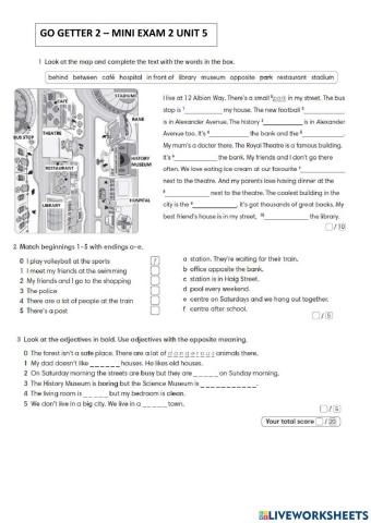 Go getter unit 5 mini test