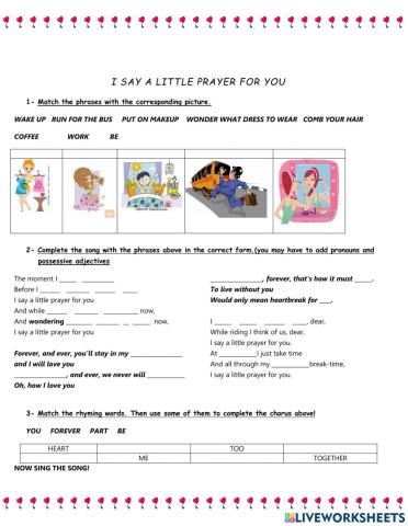 I say a little prayer for you (SONG)