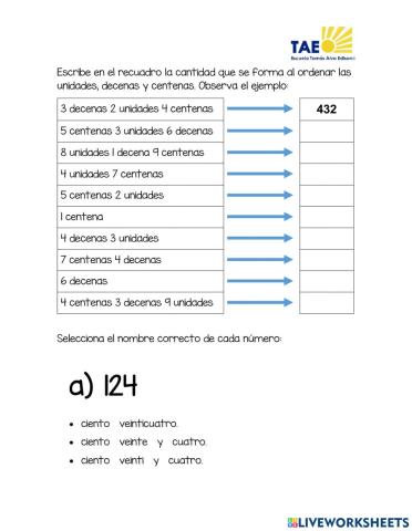 Valor posicional y escritura de números