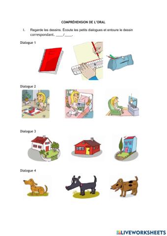 Compréhension de l'oral 1