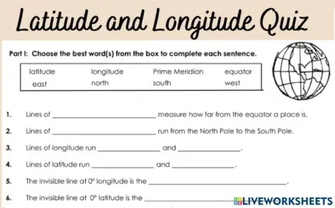Latitude and longitude