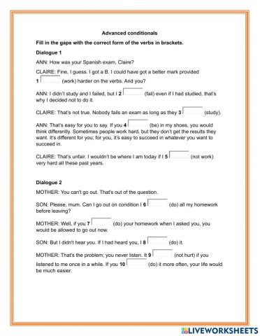 Advanced conditionals