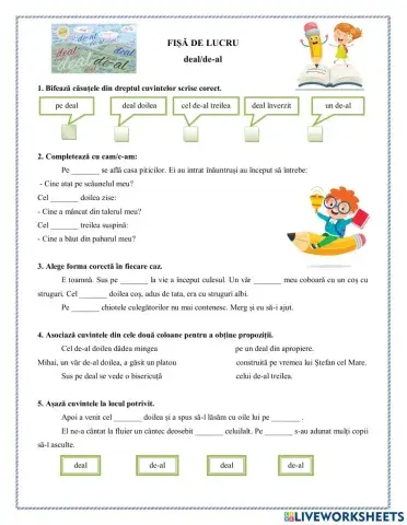 Să scriem corect!(deal, de-al)