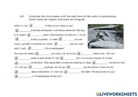 Sismple past to be & irregulars