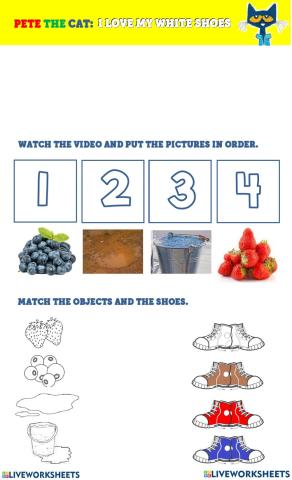 Pete the Cat, I love my White Shoes