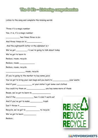 3 R's song
