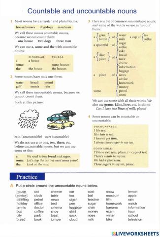 Basic Grammar - 53 Countable and uncountable nouns
