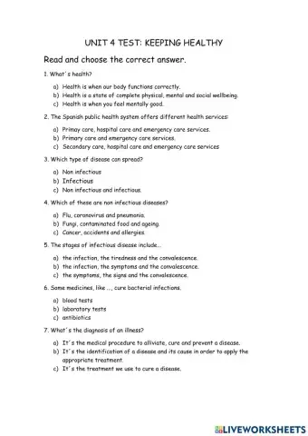 Health test