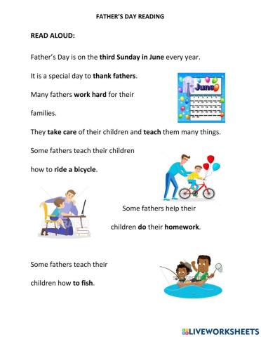 1. FATHER'S DAY READING 