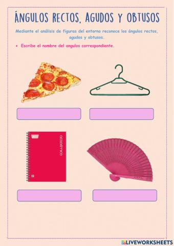 Ángulos rectos, agudos y obtusos