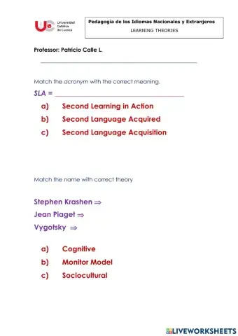 Krashen, theory -SLA