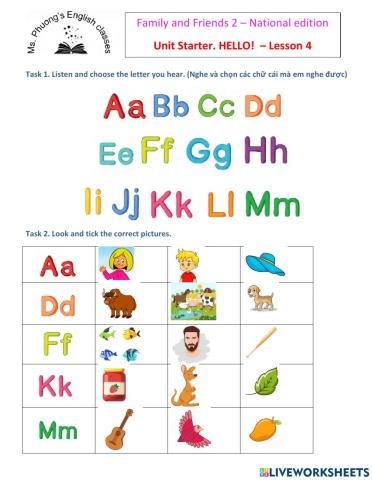 Ms. Phuong - FF2- Unit Starter - Lesson 4