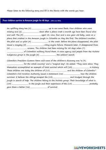 Children missing in colombia