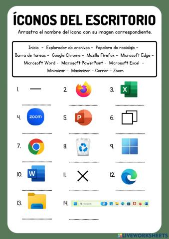 Iconos del escritorio