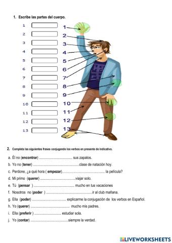 El cuerpo- Meses - Gustar - Colores.