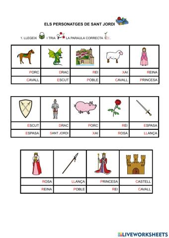 Els personatges de Sant Jordi