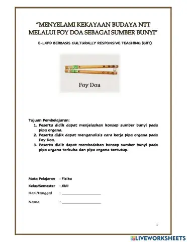 E-LKPD CRT Foy Doa