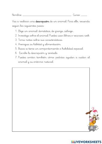 Descripción de un animal
