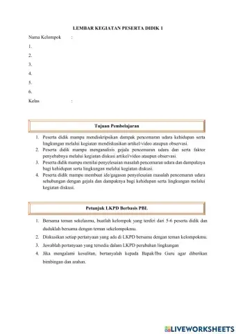 LKPD Pencemaran Udara Diferensiasi