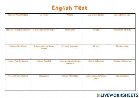 English Test 1