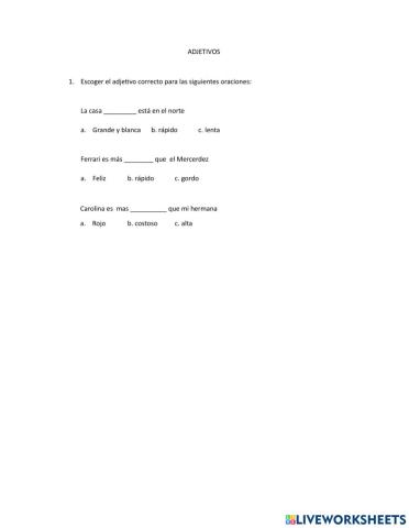 Adjetivos 2