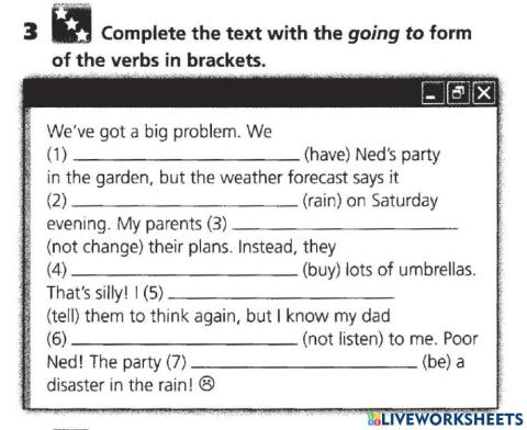 Going to form of verbs Writing by Teacher Kasim