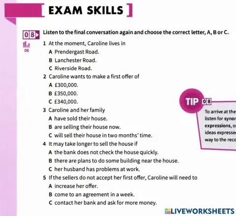 IELTS B - Lesson 1 - Activity 8