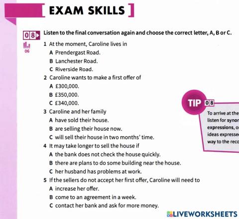 IELTS B - Lesson 1 - Activity 8