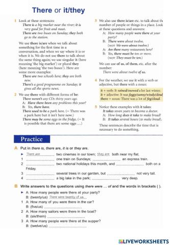 Basic Grammar -56 There or it-they