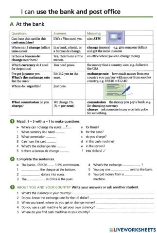 Basic Vocabulary - 59 Bank and Post office