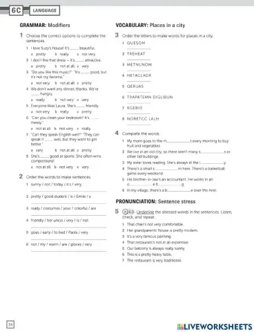 Hw - places im a city